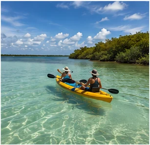 Kayaking in the mangroves
